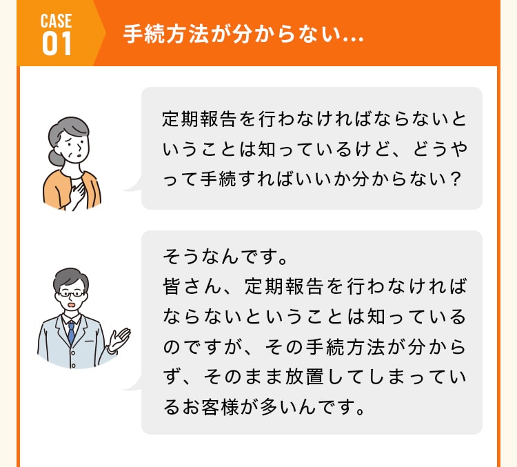 case01 手続方法が分からない…