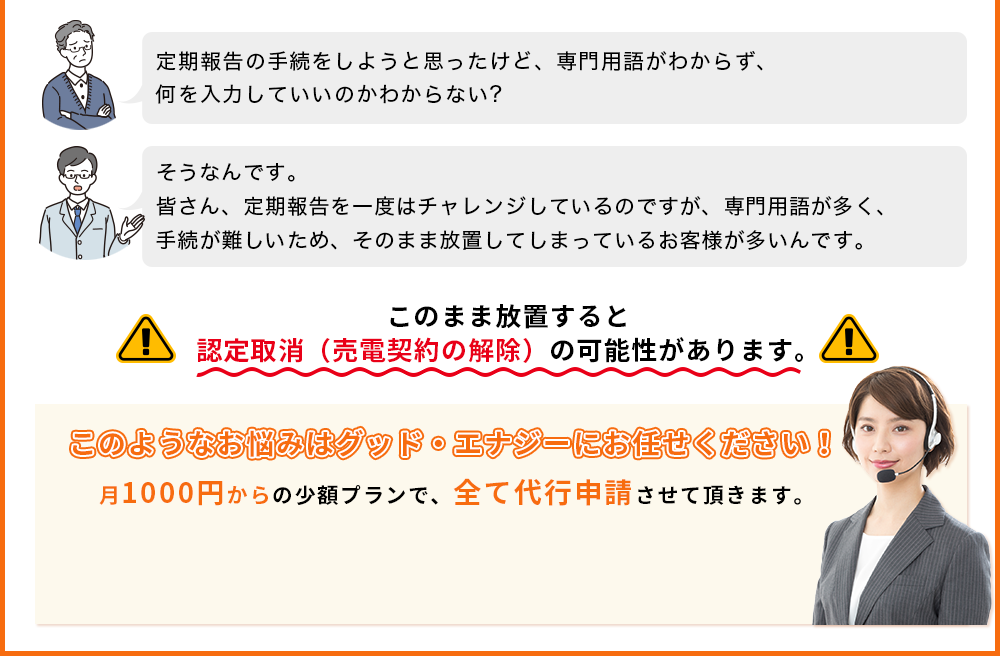 定期報告の手続をしようと思ったけど、専門用語がわからず、何を入力していいのかわからない?
